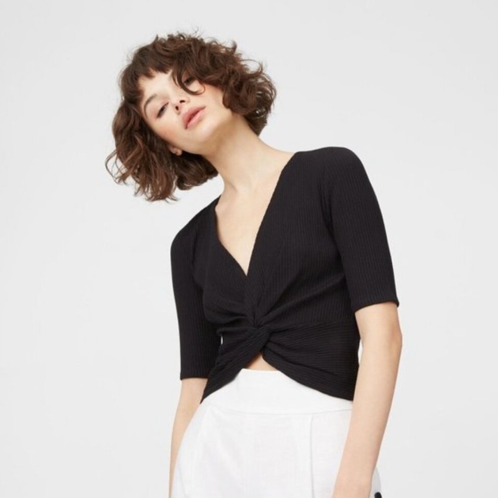 Club Monaco black crop top